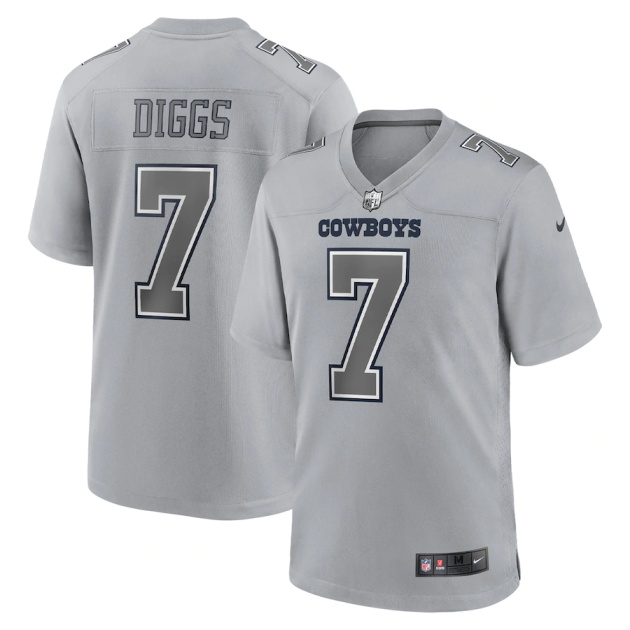 mens nike trevon diggs gray dallas cowboys atmosphere fashion game jersey